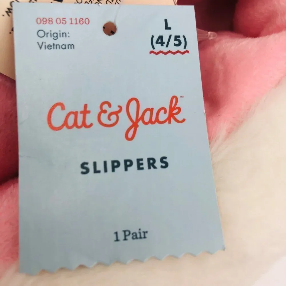 Brand New Cat & Jack Magical Unicorn Plushy‎ Slippers For Girls Size 4/5